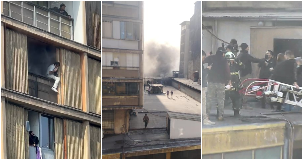 Incendio en el centro de Santiago: 200 personas resultaron atrapadas en edificio