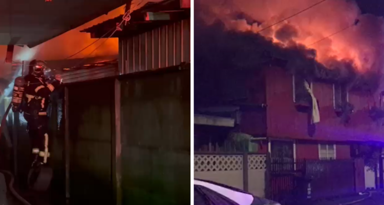 Tres viviendas destruidas en Temuco: falta de agua dificultó combate de incendio de bomberos