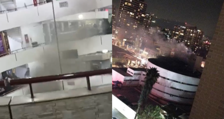 Incendio afecta subterráneo de local comercial Caracol Ñuñoa Centro
