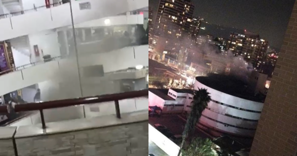 Incendio afecta subterráneo de local comercial Caracol Ñuñoa Centro