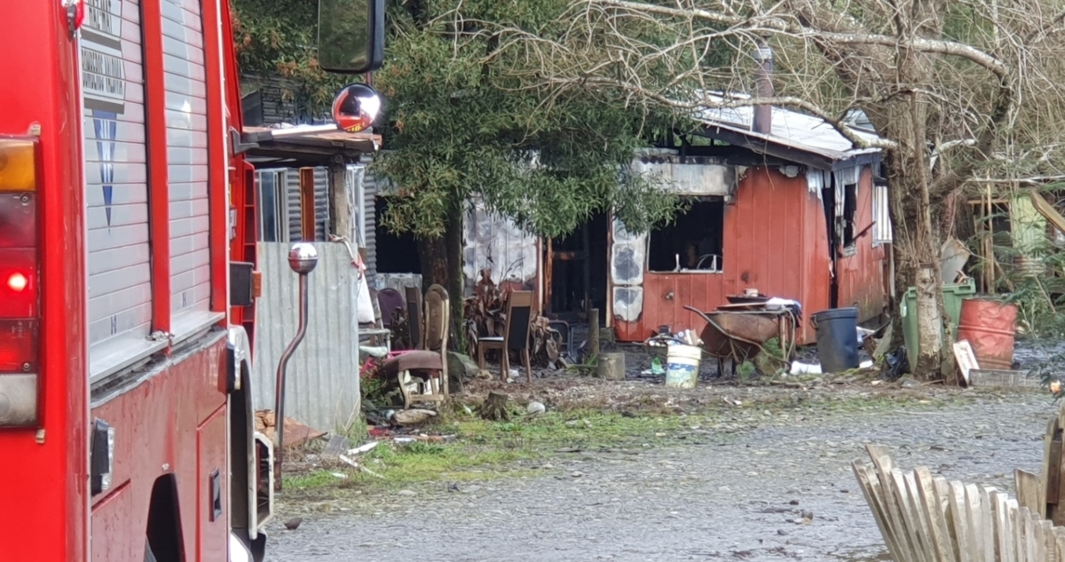 Incendio de vivienda en Valdivia