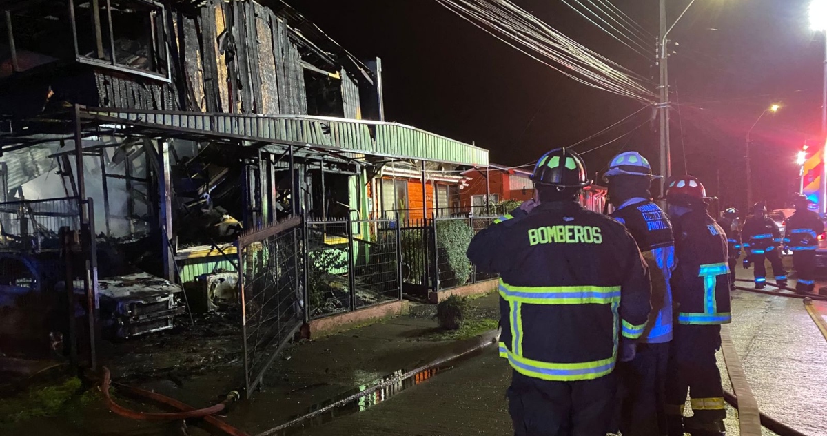 Incendio de viviendas en Frutillar