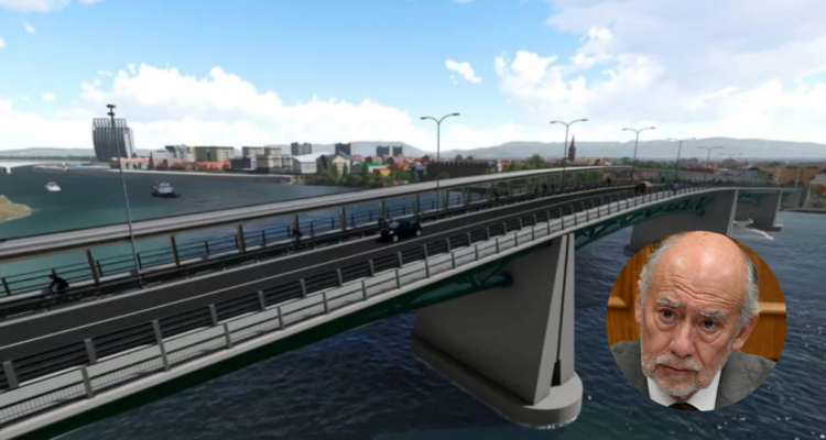 Maqueta de Puente Cochrane por críticas del Senador Iván Flores al MOP