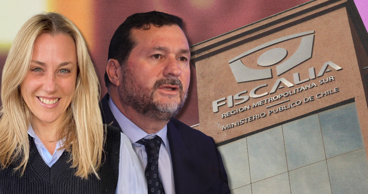 Imagen de la periodista Josefina Eckholt y el fiscal regional metropolitano sur, Héctor Barros.