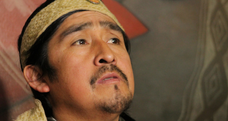 Imagen del lonco Juan Pichún, quien fue contratado por la Municipalidad de Traiguén