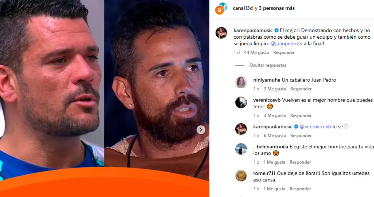 Mensaje de Karen Paola a Juan Pedro 