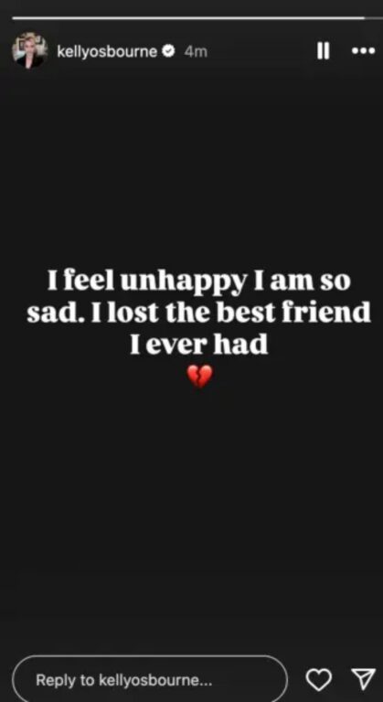 Kelly Osbourne entristece a las redes con su primera despedida a Ozzy: "Perdí al mejor amigo que tuve"