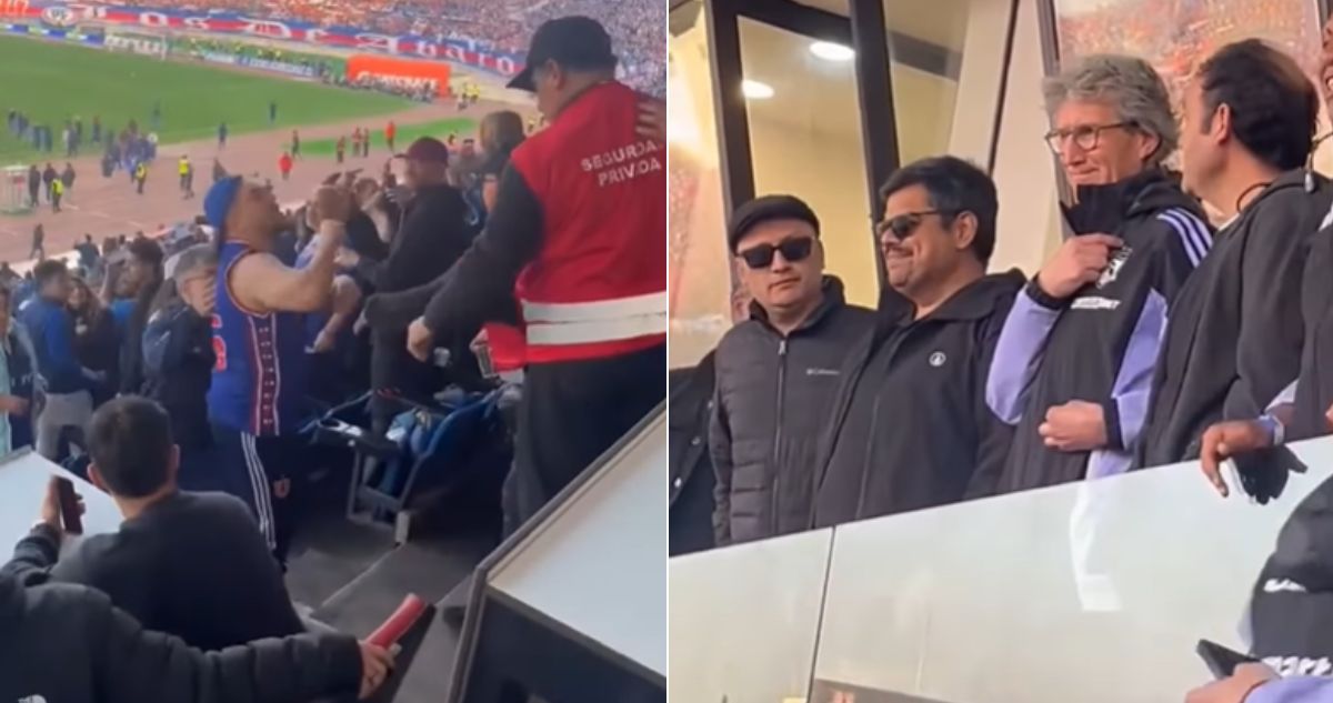 Hincha de La U arremetió contra la dirigencia de Colo Colo en el Palco del Nacional en pleno Superclásico: Daniel Morón respondió
