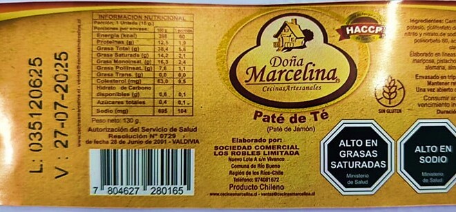 Listeria en lote de paté de jamón 