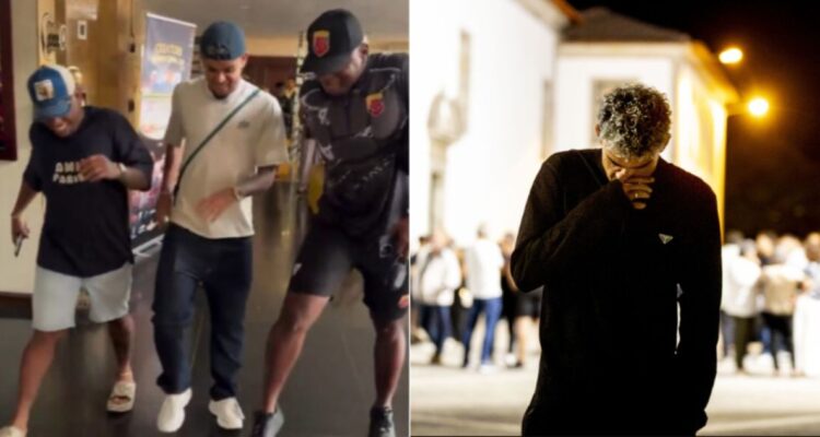 Luis Díaz apareció en la misa del séptimo día en Portugal, en honor a Diogo Jota y su hermano Andre