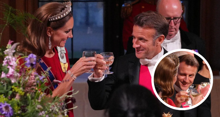 Macron fue duramente criticado por gestos a Kate Middleton en su paso por Reino Unido