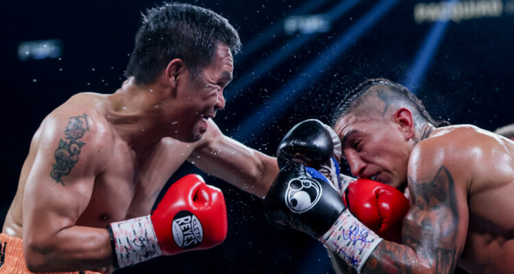 Manny Pacquiao en su pelea ante Mario Barrios