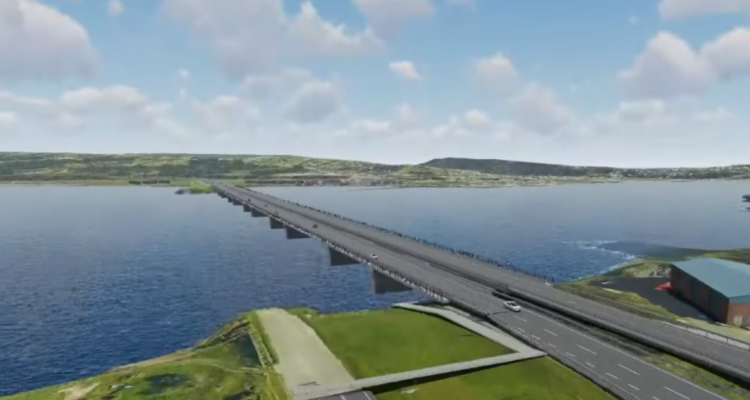 Maqueta digital del proyecto de doble vía en Chiloé