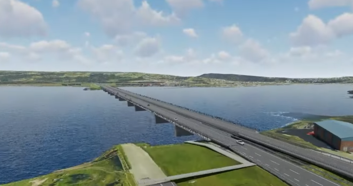 Maqueta digital del proyecto de doble vía en Chiloé