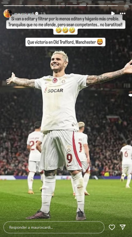 Instagram Storie de Mauro Icardi en referencia video íntimo filtrado