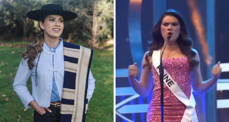 Agustina Carrassco, Miss Paine, que causó polémica con su grito en el Miss Universo Chile