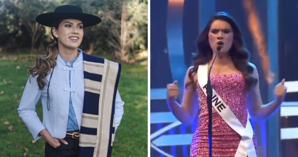 Agustina Carrassco, Miss Paine, que causó polémica con su grito en el Miss Universo Chile
