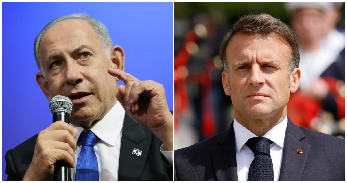 Benjamin Netanyahu y Emmanuel Macron