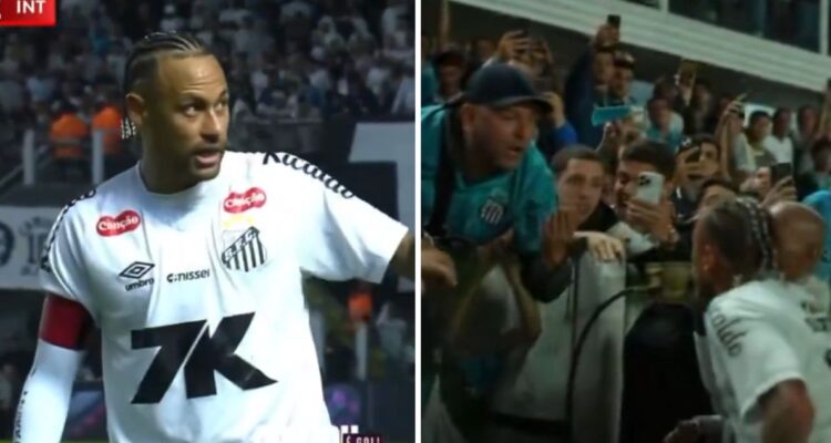 Neymar se peleó con hinchas en nueva derrota del Santos.
