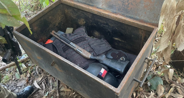 Armamento y municiones incautados en operativo en Ercilla