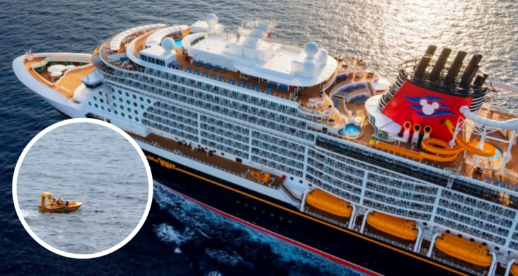 Hombre se lanza de crucero de Disney