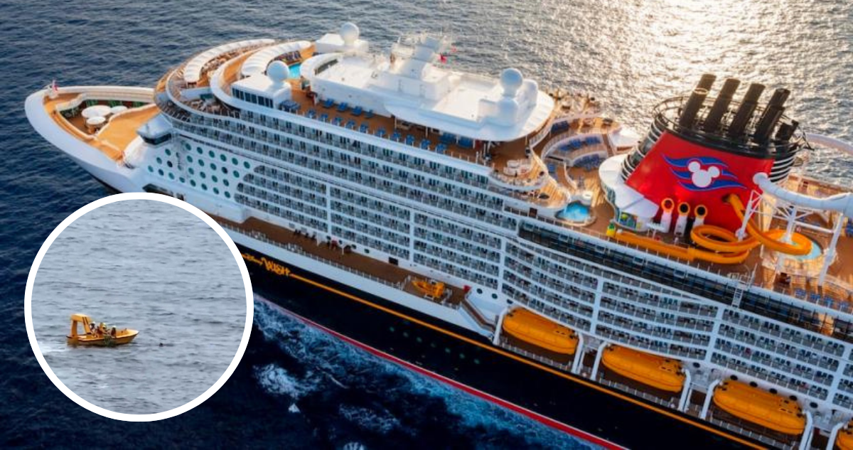 Hombre se lanza de crucero de Disney