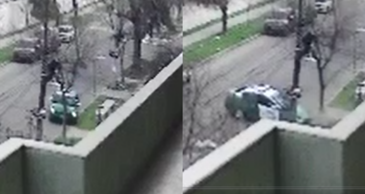 Patrulla de Carabineros choca con árbol en Estación Central: conductor es trasladado en helicóptero