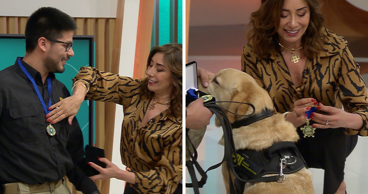 Perrita de la PDI fue homenajeada en TV