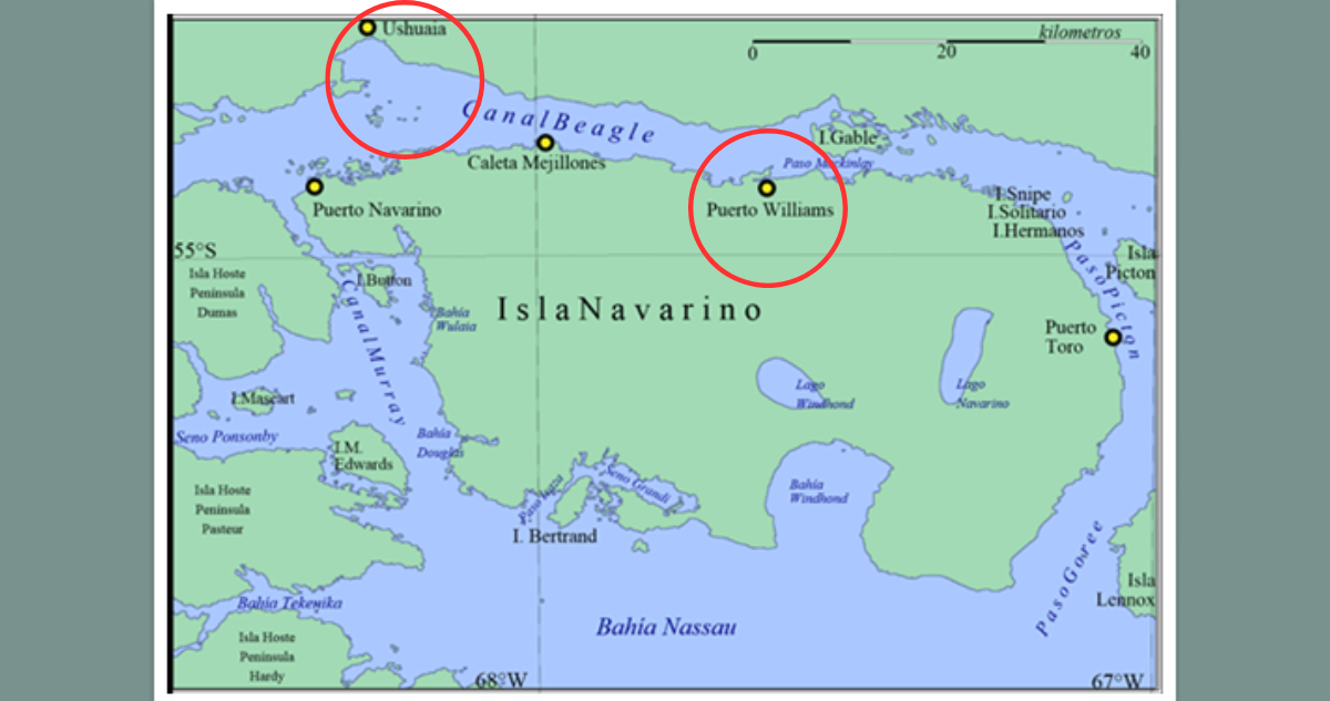 Mapa extremo sur