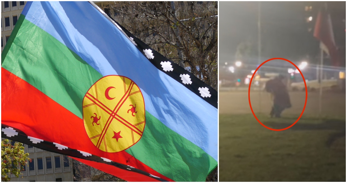 Robo y ultraje de bandera mapuche en Chillán