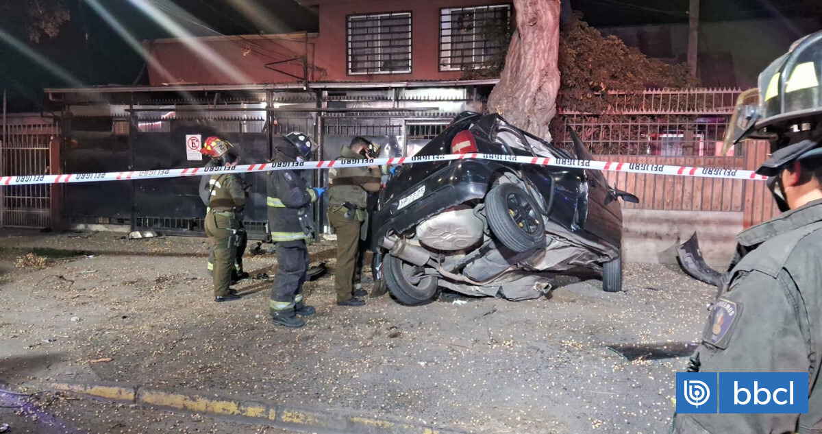 Joven de 26 años muere tras chocar violentamente contra árbol en Quinta Normal