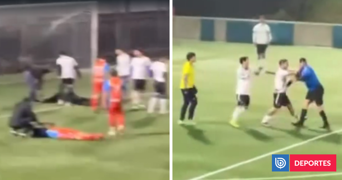 Árbitro noquea a hincha durante partido de fútbol amateur en Los Ríos: ambos fueron detenidos