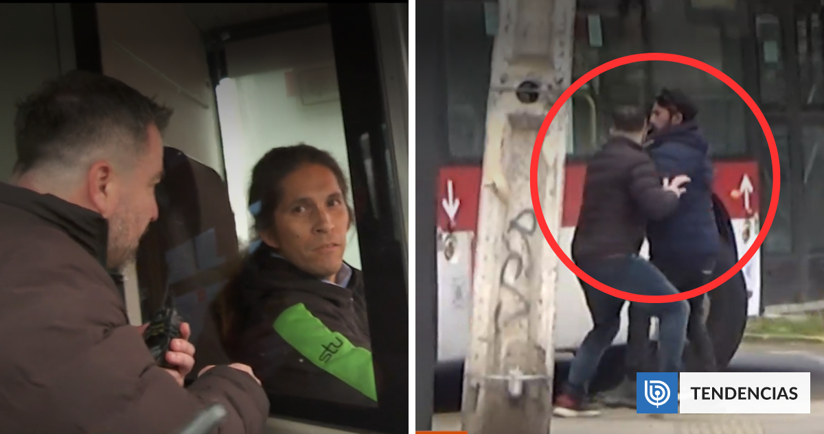 VIDEO | Periodista de CHV fue encerrado por chofer de Red, lo liberó e intentó atropellarlo