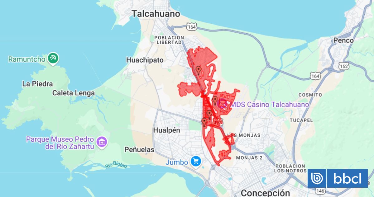 Corte de luz mantuvo a más de 18 mil clientes sin suministro en Talcahuano y Hualpén