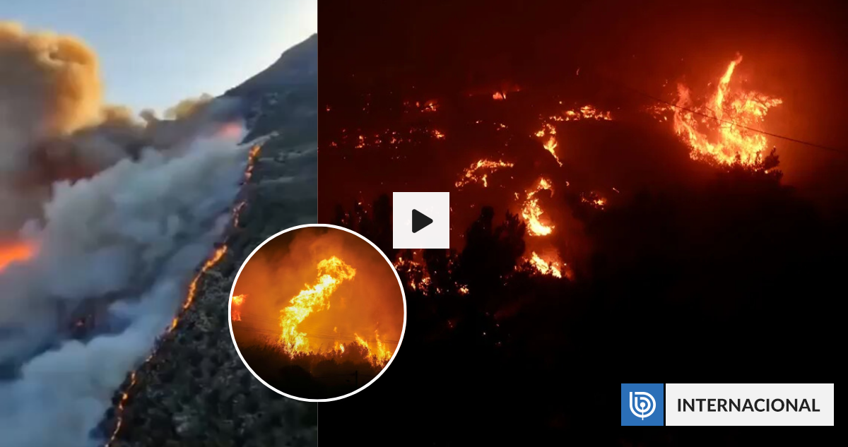 Incendio forestal en isla griega de Creta obliga a evacuar a más de 5.000 personas