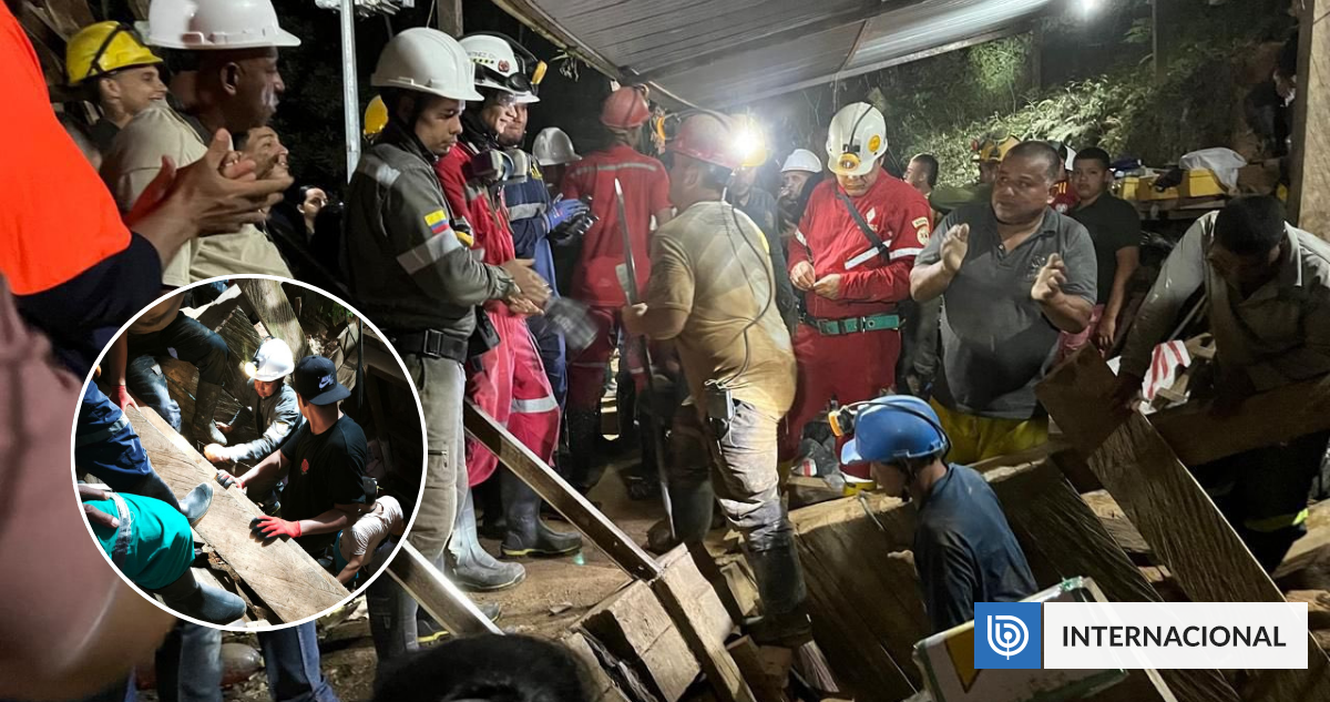 Rescatan con vida a los 18 mineros que quedaron atrapados bajo yacimiento ilegal de oro en Colombia