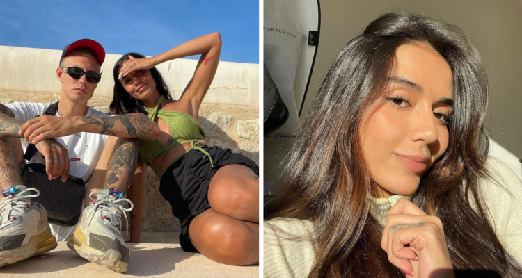 Steffi Méndez junto a Dante Lindhe en referencia al fin de su relación