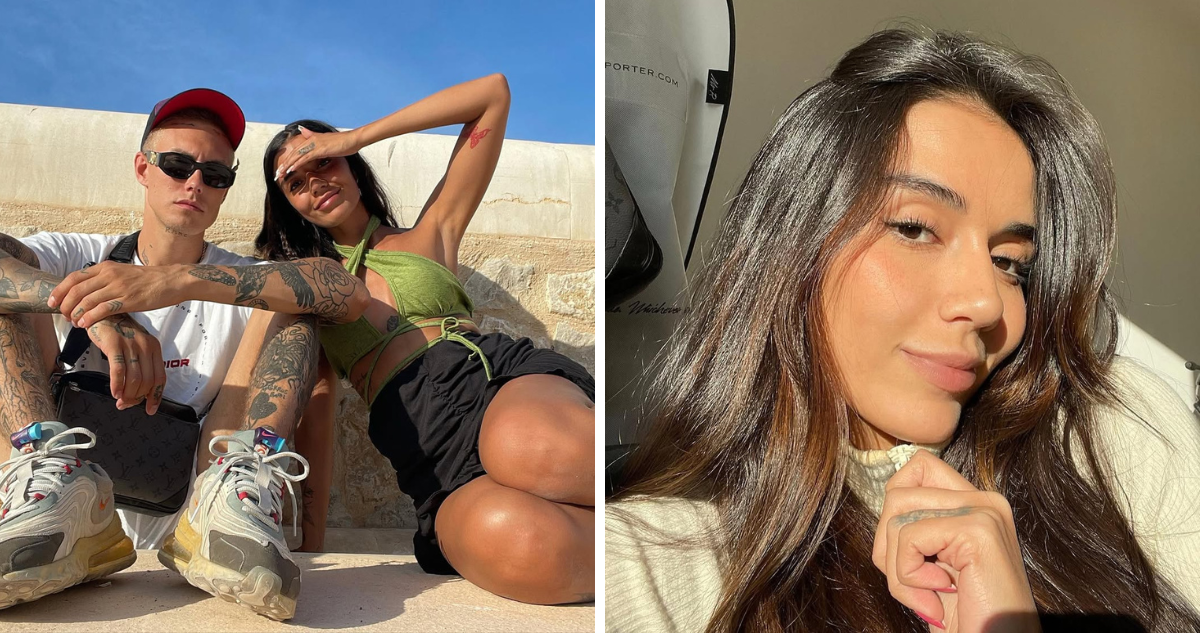 Steffi Méndez junto a Dante Lindhe en referencia al fin de su relación