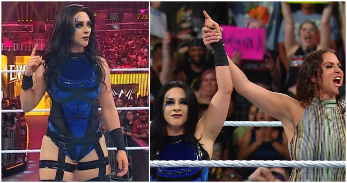 Stephanie Vaquer junto a Stephanie McMahon en WWE Evolution