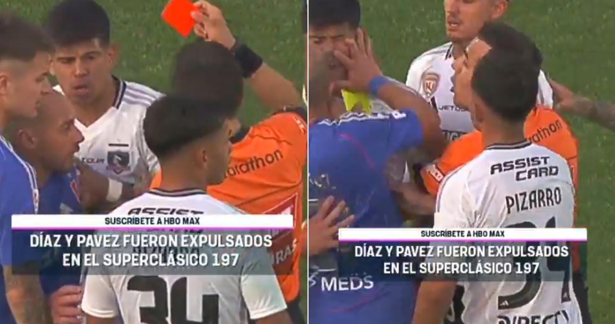 La agresión de Marcelo Díaz a Esteban Pavez en el Superclásico