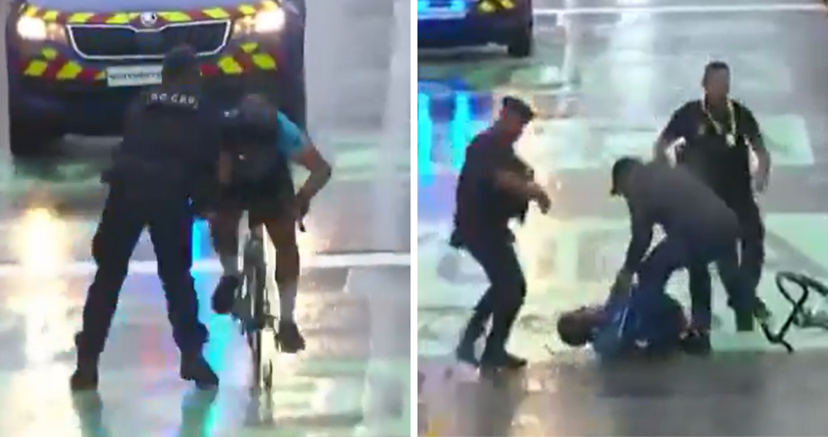 Envían a la cárcel a hombre que irrumpió el Tour de Francia y fue arrojado al piso por policía