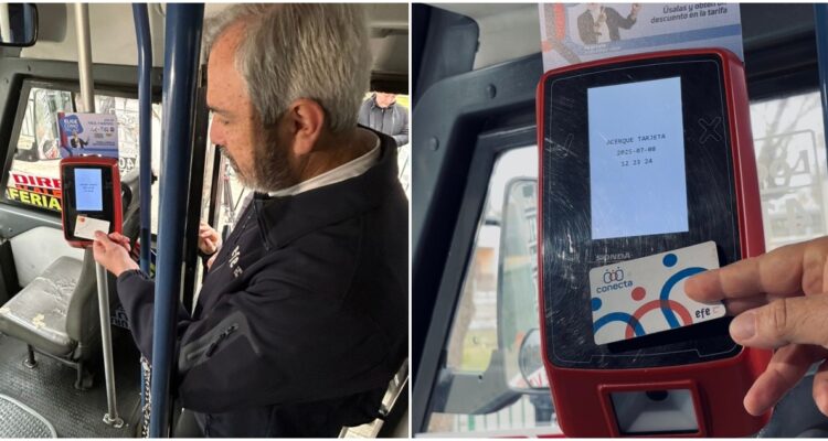 Validadores en buses que conectan buses con tren en Villa Alemana y Quilpué