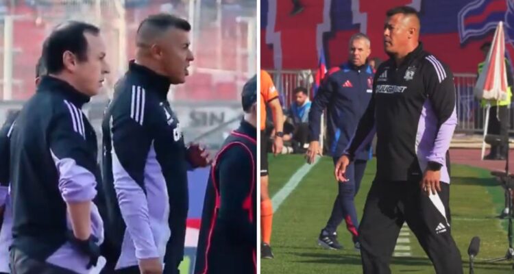 Jorge Almirón encaró a Gustavo Álvarez durante el Superclásico.