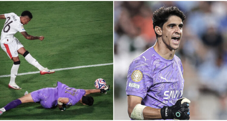 Yassine Bono ante el Manchester City