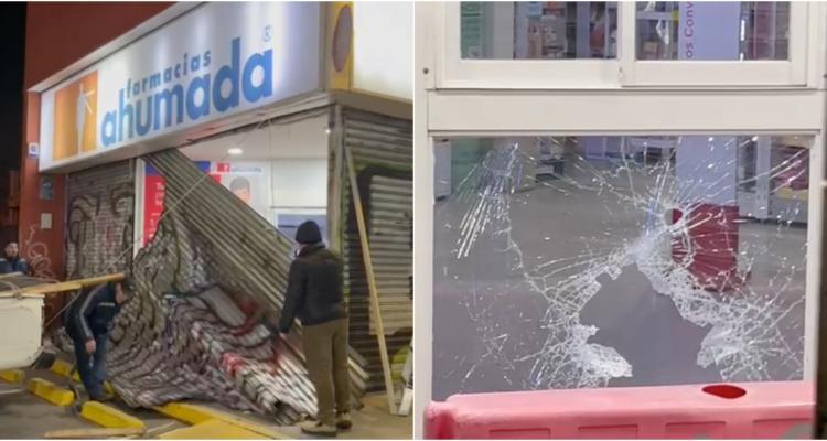 Delincuentes huyen tras protagonizar alunizaje contra farmacia en Maipú