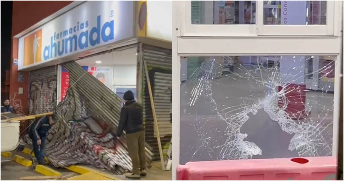 Delincuentes huyen tras protagonizar alunizaje contra farmacia en Maipú