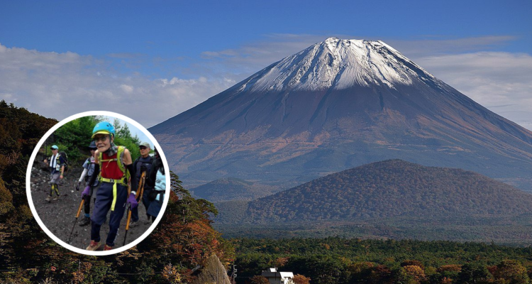 Hombre escala el monte Fuji a los 102 años