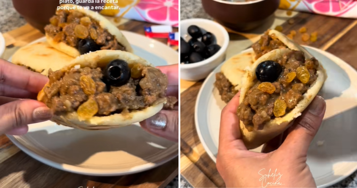 Arepas con pino