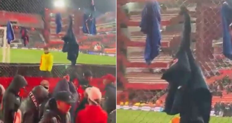 Barra de Independiente exhibe ropa robada a hinchas de la U de trofeo