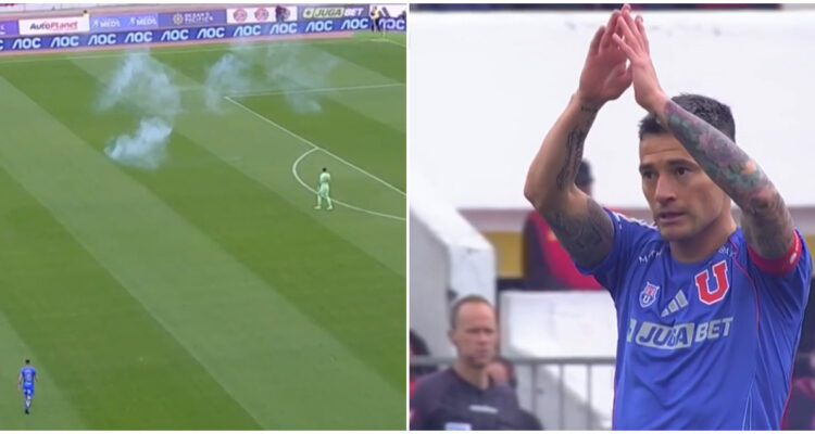 bombas de ruido en duelo entre La U y Audax Italiano por fecha 20 de Liga de Primera